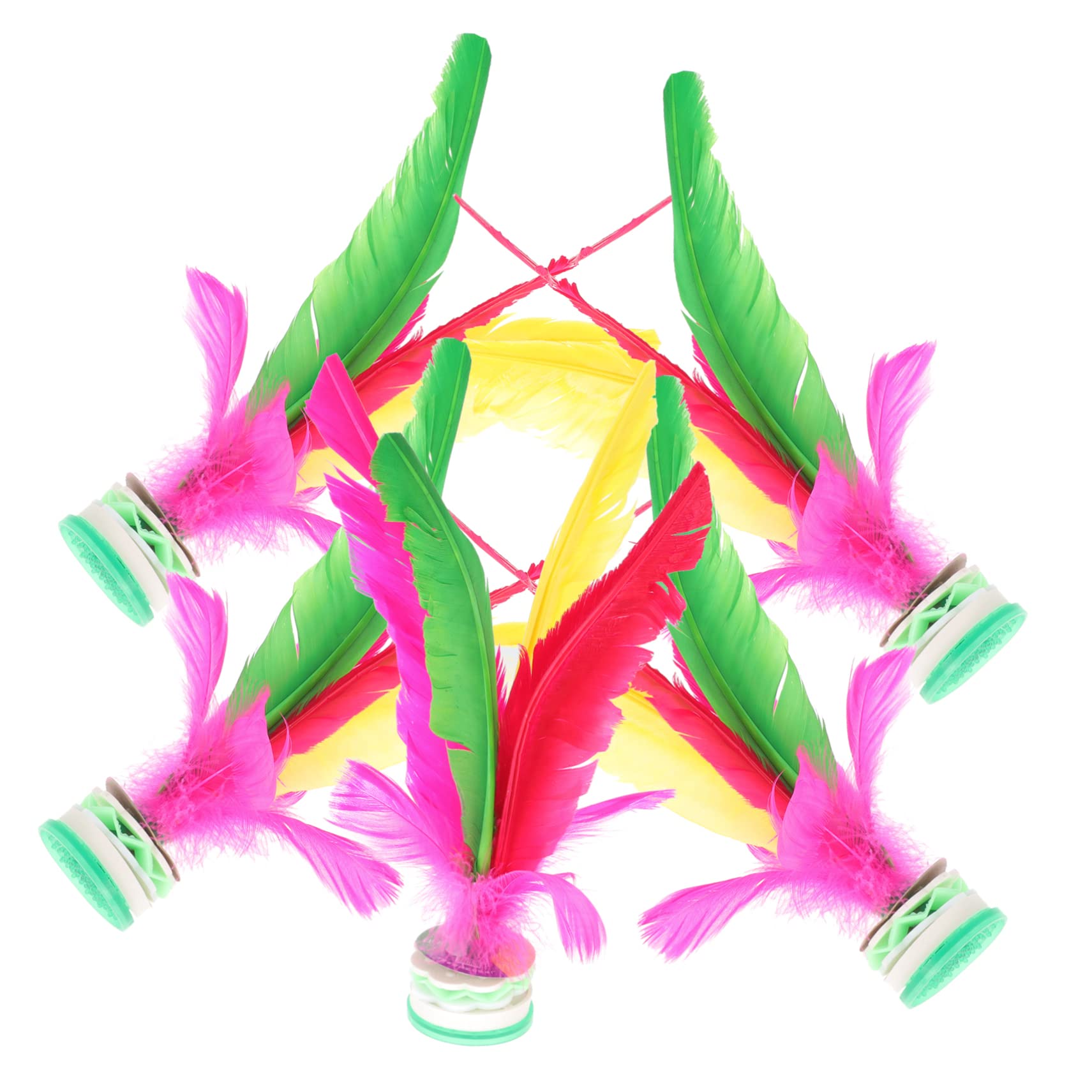 GALPADA 5Pcs Chinese Shuttlecock Kick Exercise Entertainment for Indoor Outdoor Fun for Adults Promotes Fitness Coordination High