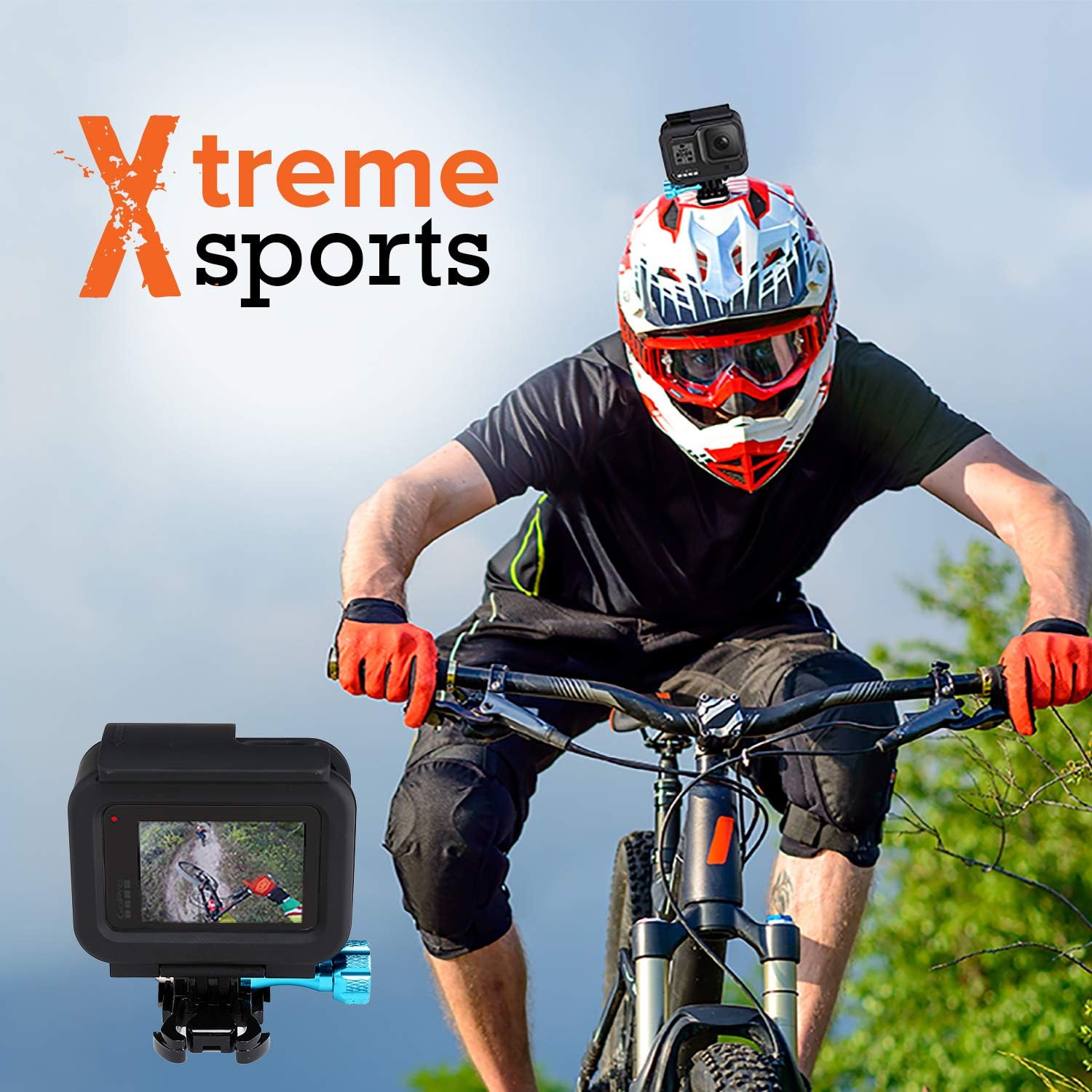 MiPremium Frame Mount Housing Case for GoPro Hero 7 6 & 5 Black Silver & White. Cover Shell Cage Accessories Kit with Aluminium Screw & Quick Release Buckle Socket Accessory for Hero7 Hero6 Hero5
