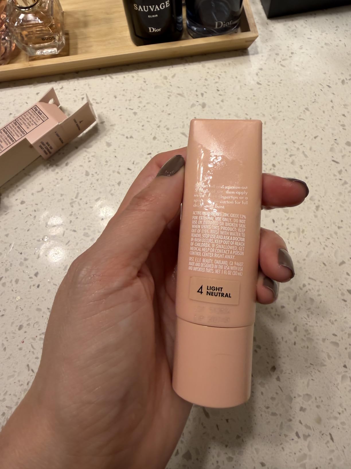 e.l.f. Halo Glow Skin Tint SPF 50, Tinted Moisturizer For Light, Buildable Coverage, Creates A Natural Glow, Vegan & Cruelty-Free, 4 Light Neutral