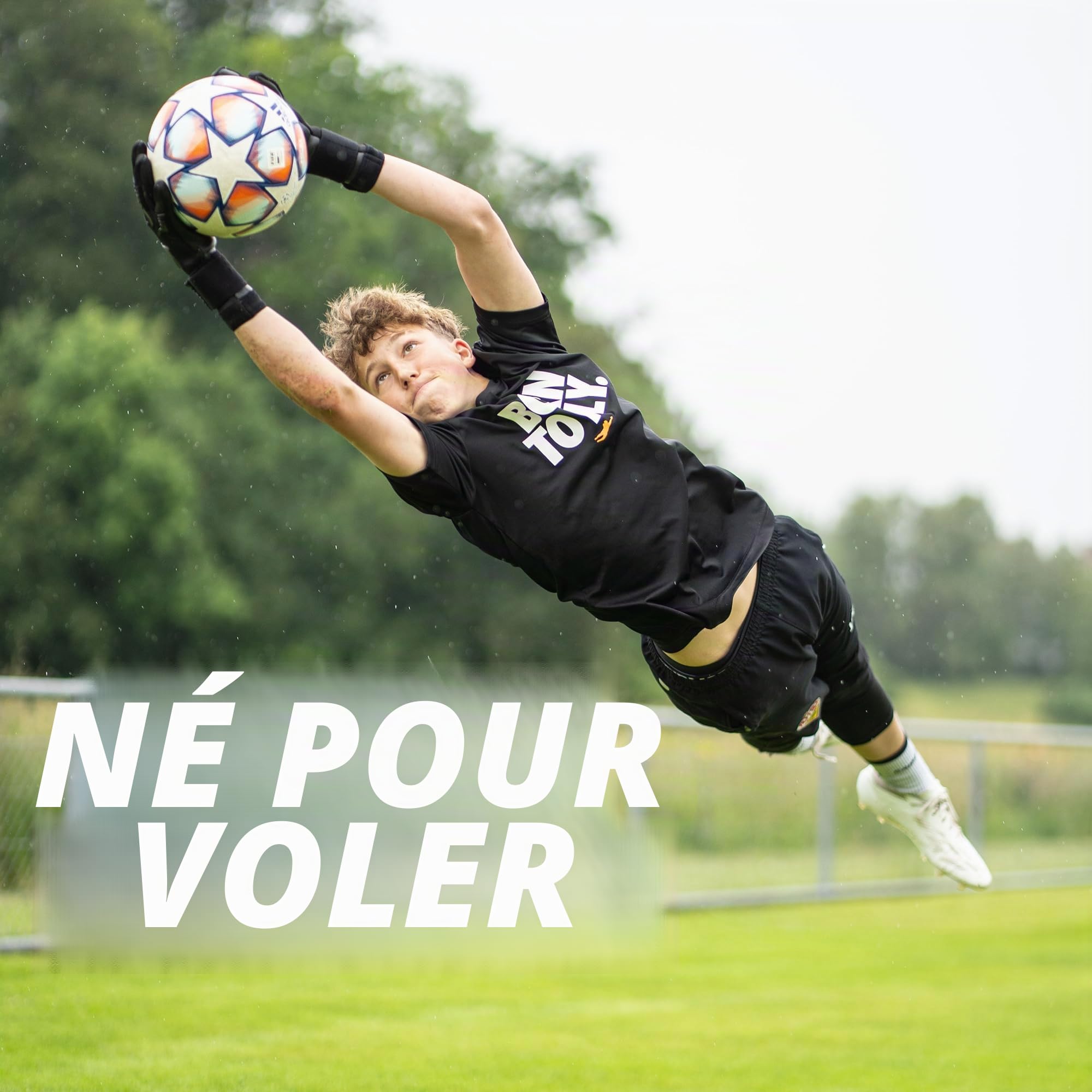 GRIPMODE Blackout Hybrid 2.0 Gants de Gardien de But - pour Tous Les Temps avec revêtement Griptec® Latex - Gant Football - Gant Gardien Foot Adulte - Taille 7-11