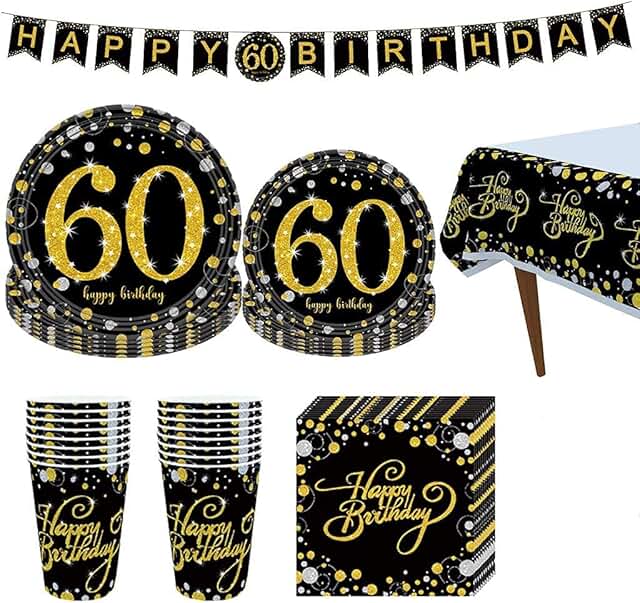 Amazon.co.uk 60th Plates and Napkins