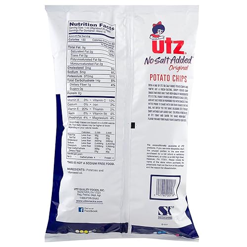 Miniatura 2 de UTZ Patatas fritas originales sin sal añadidas 9.5 onzas (4 bolsas)