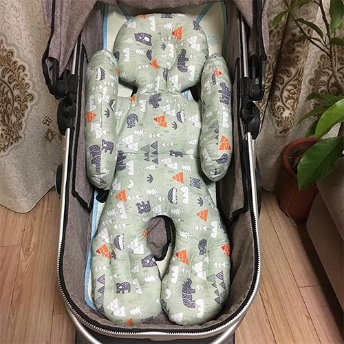 Miniatura 2 de Tapete grueso acolchado para cochecito de bebé, universal, suave, transpirable, malla de aire 3D, de algodón, para asiento de bebé, para silla de