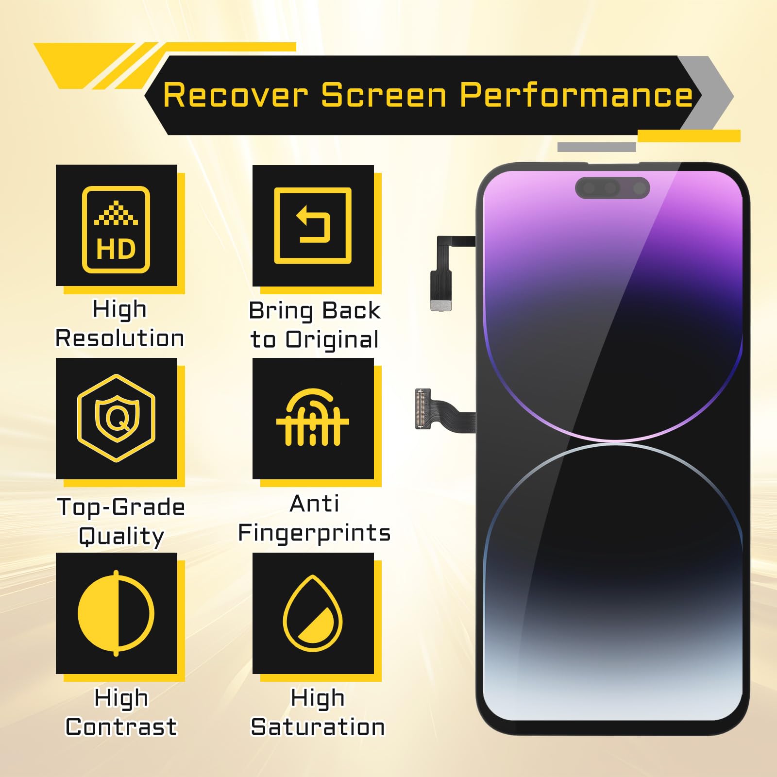 Amazon.co.jp: DGSCSMY スクリーン交換 iPhone 14 Pro Max 6.7インチ