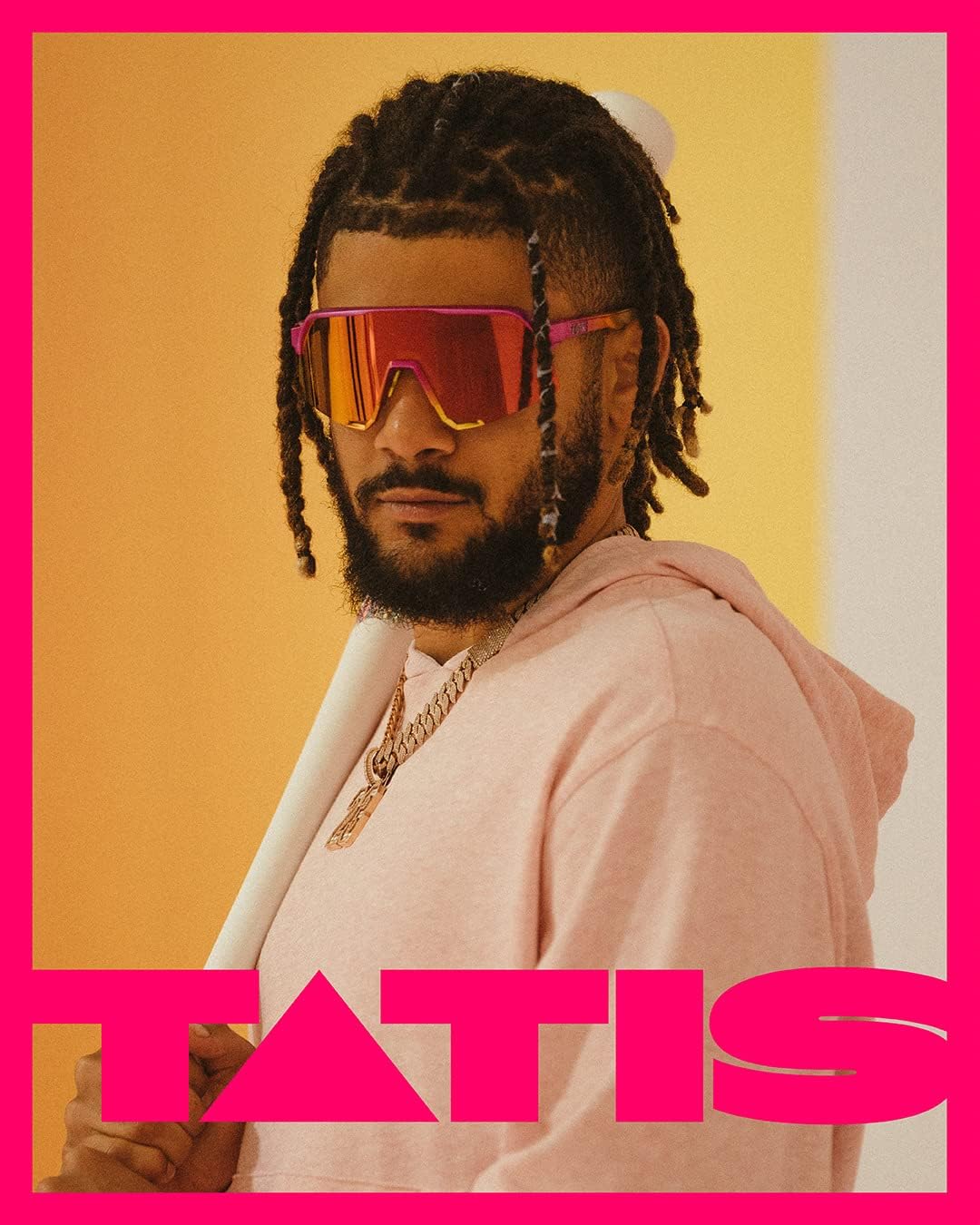 100% S3 Sport Performance Cycling Sunglasses (Fernando Tatis JR SE Pink/Yellow - HiPER Red Multilayer Mirror Lens)