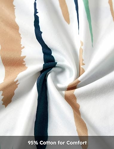 Miniatura 5 de PATPAT Conjuntos familiares a juego de manga corta con cinturón, estampado empalmado y camisetas casuales a juego