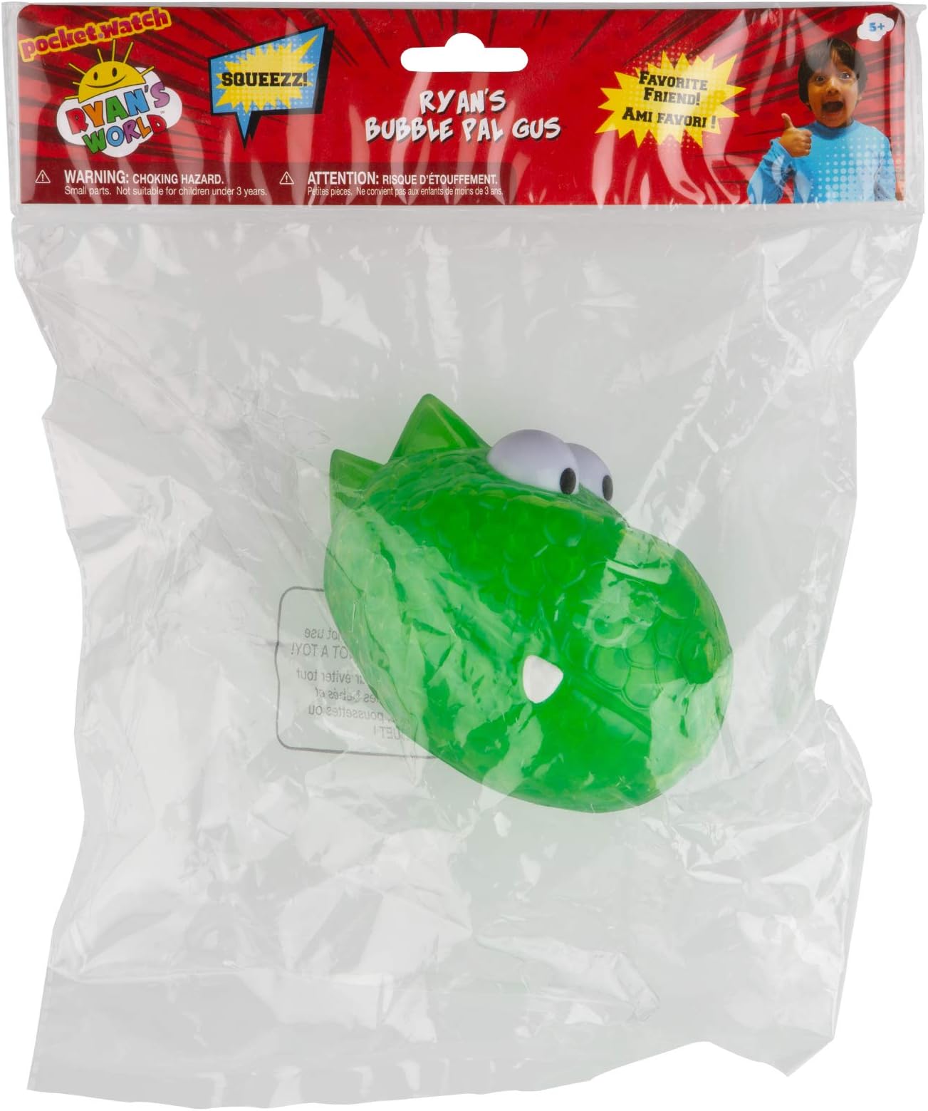 Orb Toys Ryan's World Bubble Pal Gus, Green, White, Black
