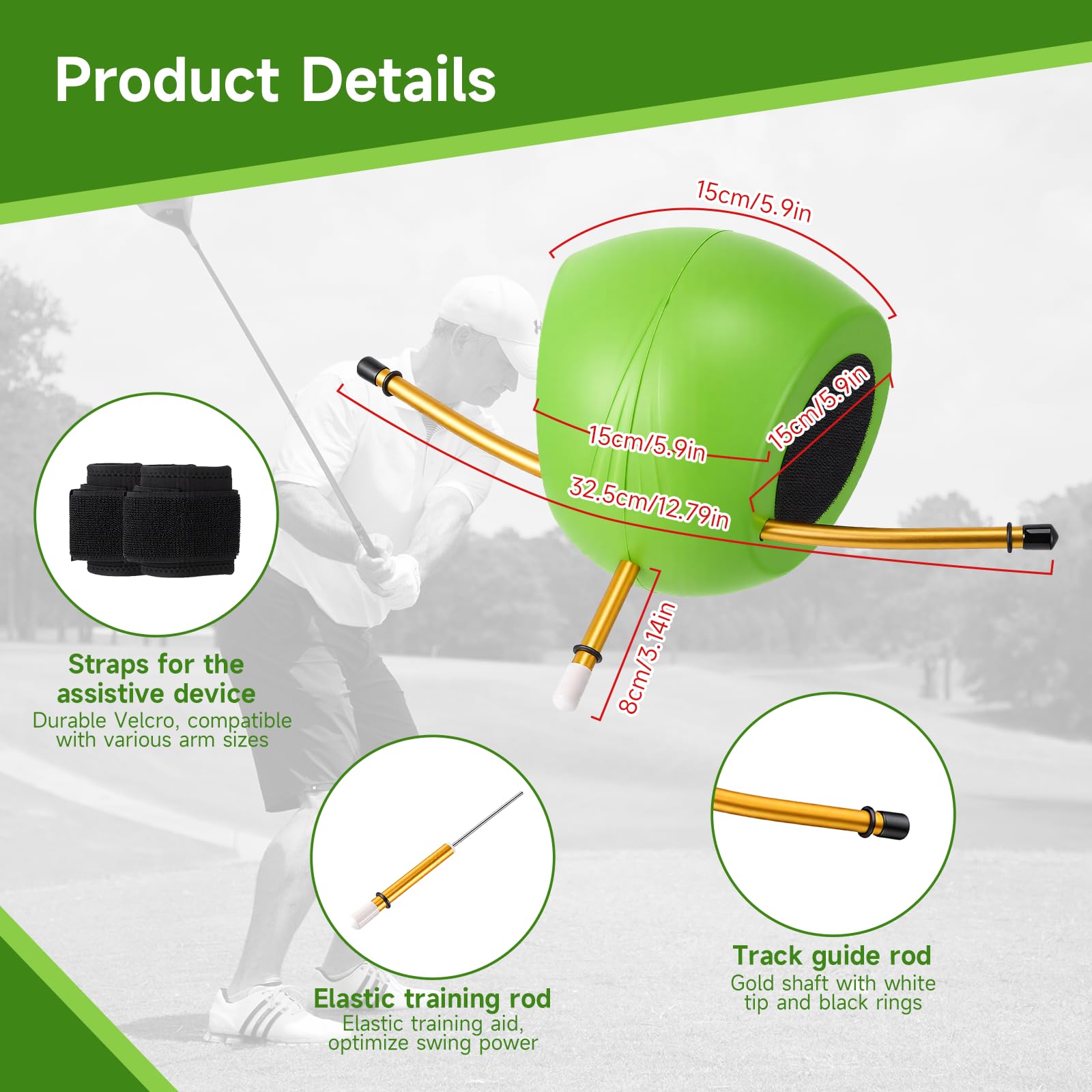 Attrezzi Per L'allenamento Del Golf, Allenatore Di Swing Allenatore Di Swing Con Cinghie Per Due Attrezzi Migliora La Tecnica Dello Swing Per Principianti Ed Esperti Per Golfisti Di Tutte Le Età