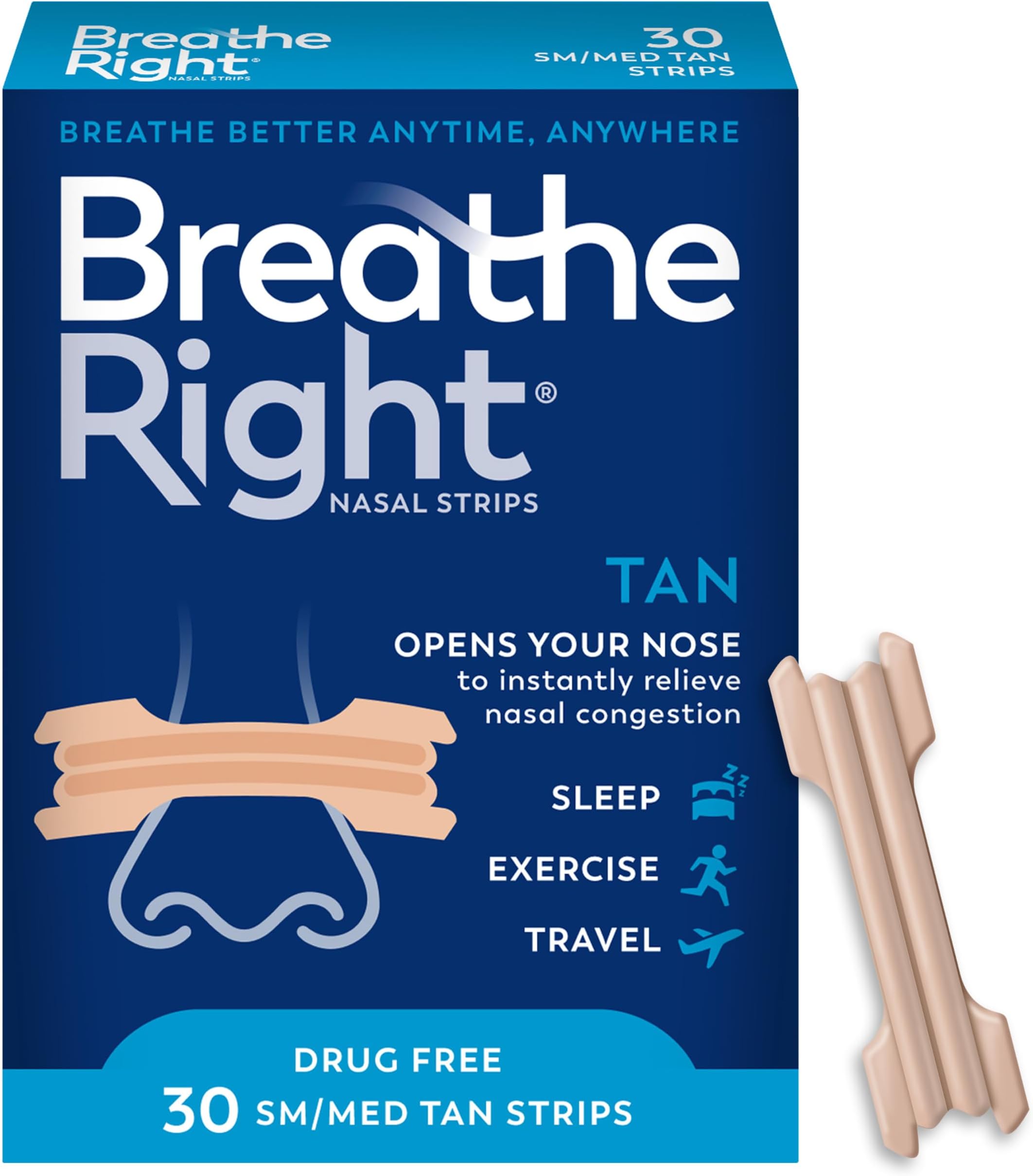 Nasal Strips Tan Small/Medium 30ct