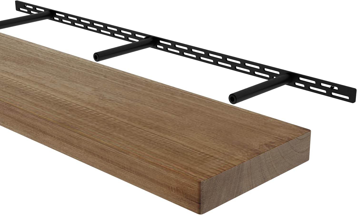 Wallniture 48 inch Long Floating Shelves, Wall Mount Shelf with Hidden Brackets, 1pc, Wood, Special Walnut