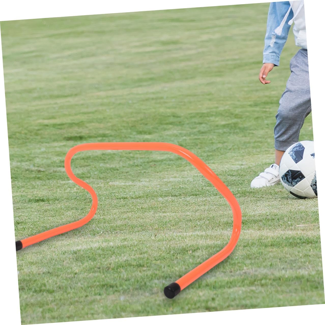 GANAZONO 4pcs Speed Hurdles 15cm Plastic Agility Training Equipment for Football Soccer Track Field Running Practice