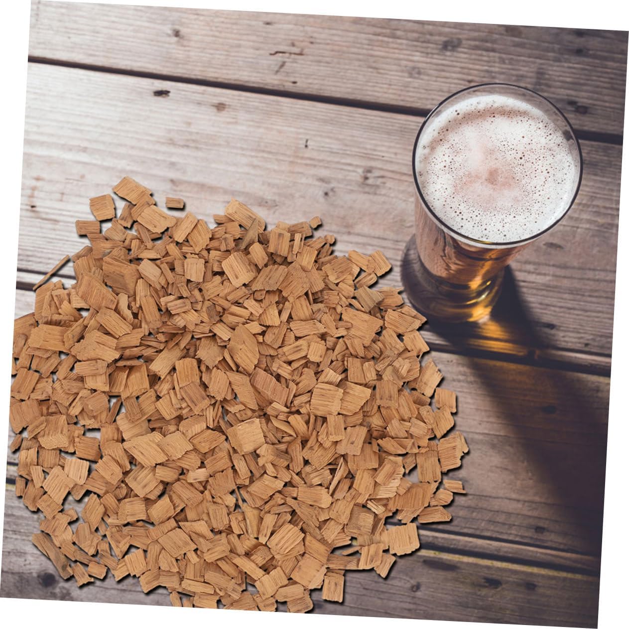 VOSAREA 200g French Oak Chips for Red Wine Brewing Medium to Heavy Toast Enhances Flavor and Aroma for Home Brewing and Wine Making Supplies
