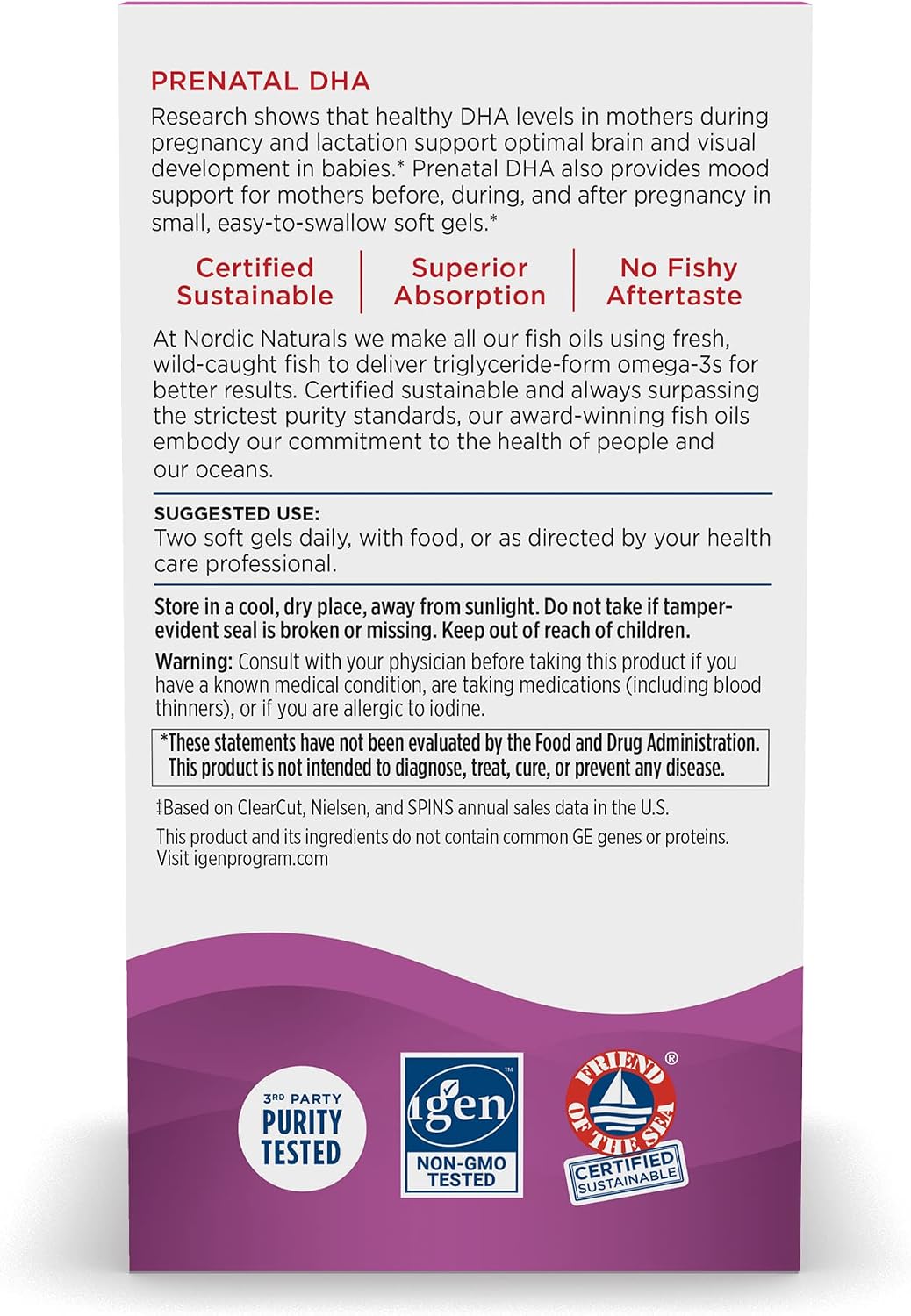 Nordic Naturals Prenatal DHA, Strawberry - 90 Soft Gels - 830 mg Omega-3 + 400 IU Vitamin D3 - Supports Brain Development in Babies During Pregnancy & Lactation - Non-GMO - 45 Servings