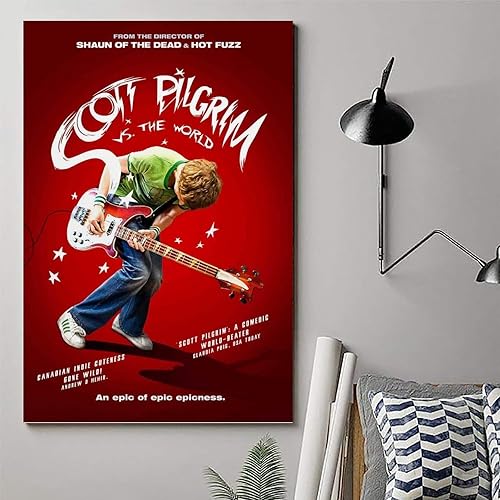 Miniatura 6 de Scott Pilgrim Vs The World - Póster de película para dormitorio, lienzo estético, decoración de pared, 16 x 24 pulgadas (15.7 x 23.6 in)