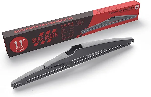 BERG REGEN Rear Wiper Blades 11 inch (11-A), Replacement For Grand Cherokee 2021-2014,Sorento 15-10, Soul 19-10, HHR 11-06, Accent 22-12, Kona 21-19 Back Windshield +More Cars