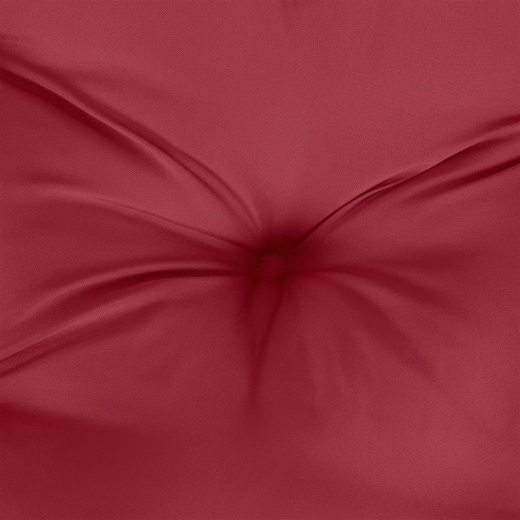 vidaXL Lot de 6 Coussins de Palette, Galette de Siège Imperméable, Coussin de Jardin, Décoration d'Extérieur Terrasse, Rouge Bordeaux 50x50x7 cm