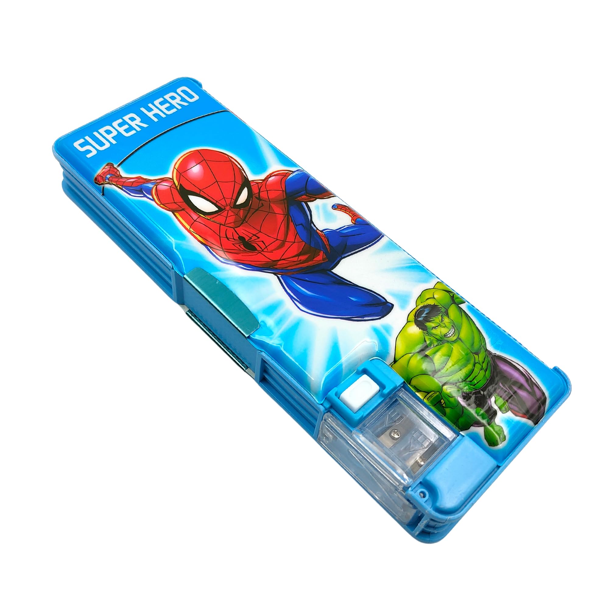 LAZYLINES Spiderman Art Inbuilt Sharpener with LED Lamp Light Pencil Box, Dual Compartment, Magnetic Closure for Kids (B0CYLB2YQG) Amazon Price History, Amazon Price Tracker