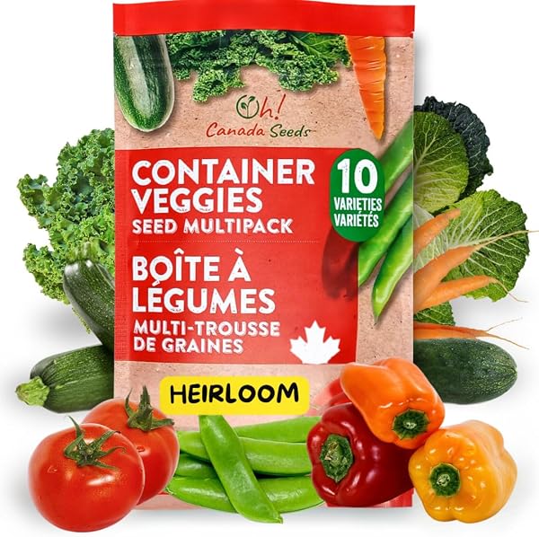 10 Heirloom Vegetable Seed Varieties β Seeds for Planting in Canada, Home and Survival Garden Plant Seeds, Graines de Jardin Canadian Variety Pack Kit - 1