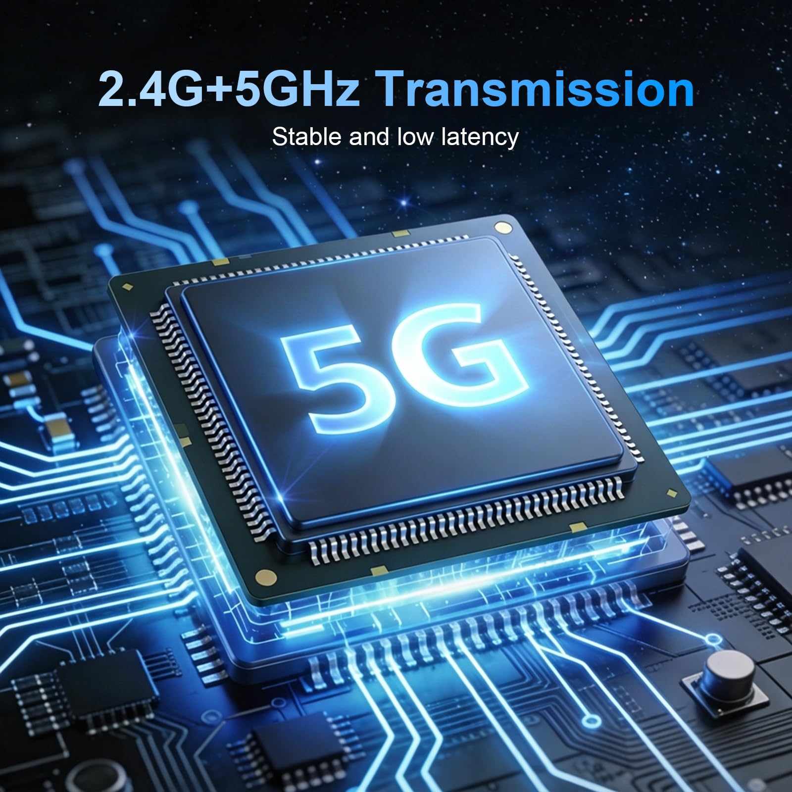 Transmisor y Receptor HDMI Inalámbrico 1080P, Doble Banda 2.4G/5G HDMI Wireless, para Transmisión de Video y Audio Desde PC/Portátil/TV-Box a Monitor/TV/Proyector, Plug and Play