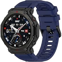 20mm Strap Compatible with Amazfit T-Rex 3 Pro 44mm/Active 2 44mm/Active 2 Square/GTR Mini, 22mm Soft Silicone Sport Band for Amazfit T-Rex 3 Pro 48mm/Bip 5/Balance 2/Active Max Men Women