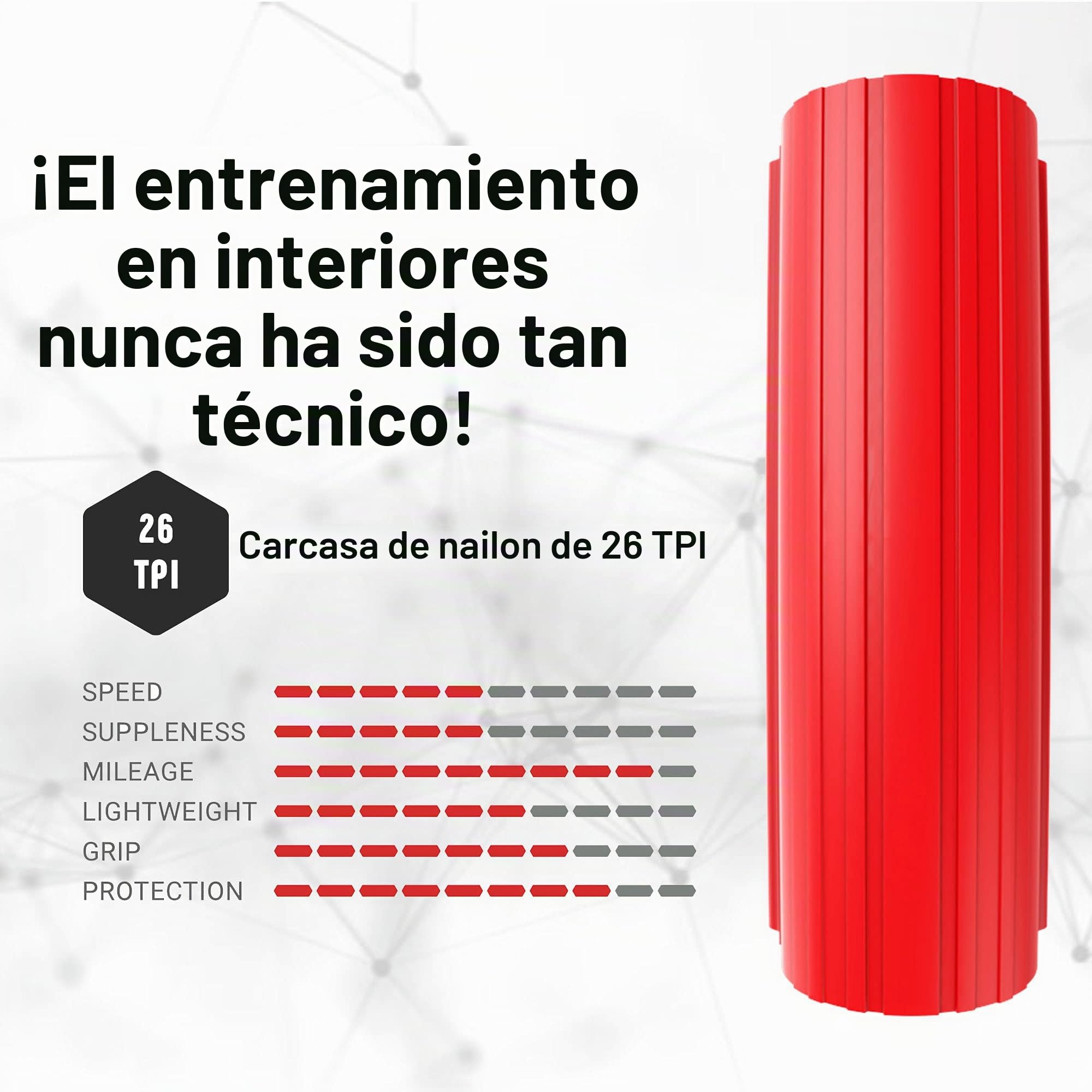 Vittoria Zaffiro Pro Home - Entrenador de neumáticos Completo, Color Rojo