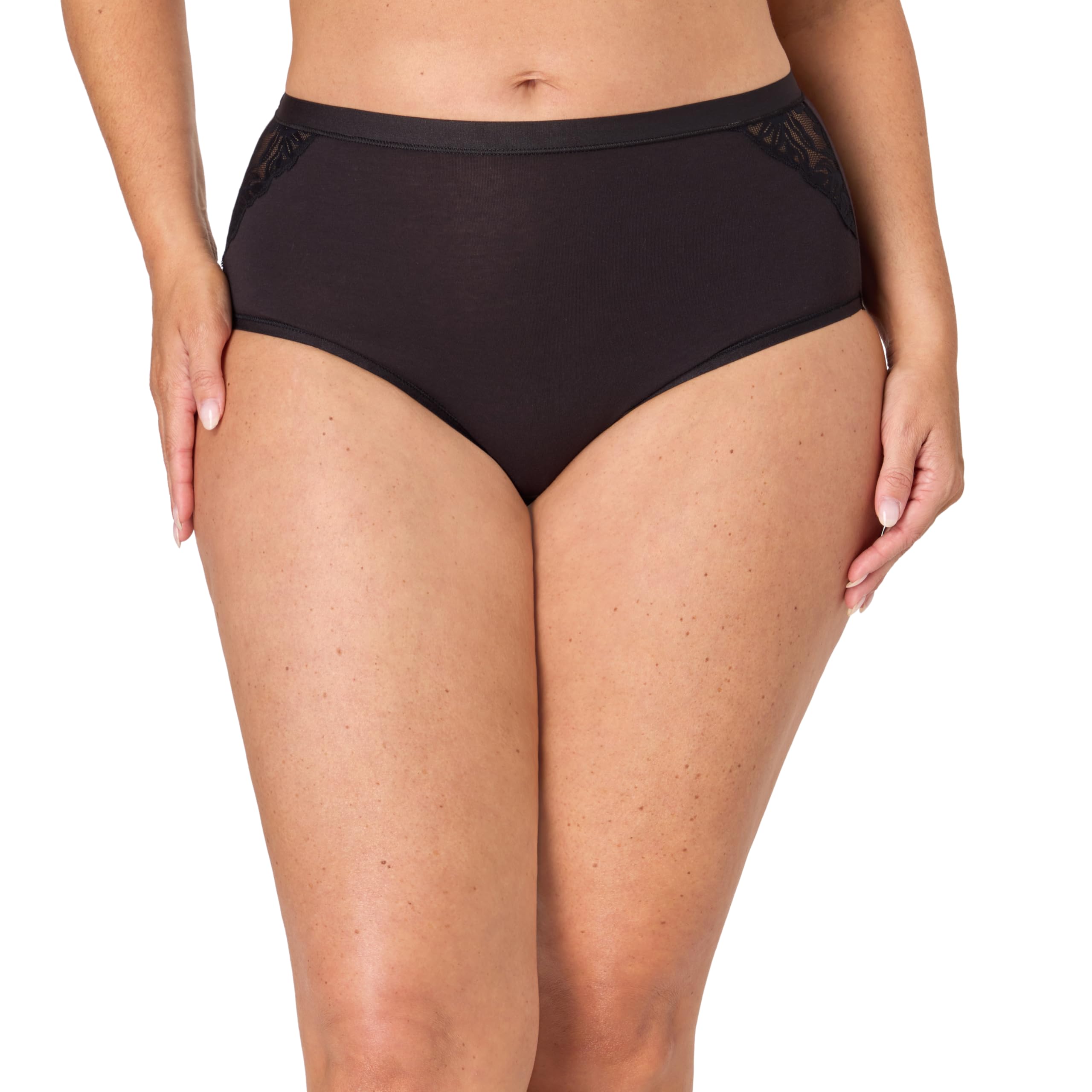 Bali Damen Underwear Brief Pack, 5-Pack, Cotton Lace Moisture-Wicking Underwear for Women, Brief Panties Slip (5er Pack)