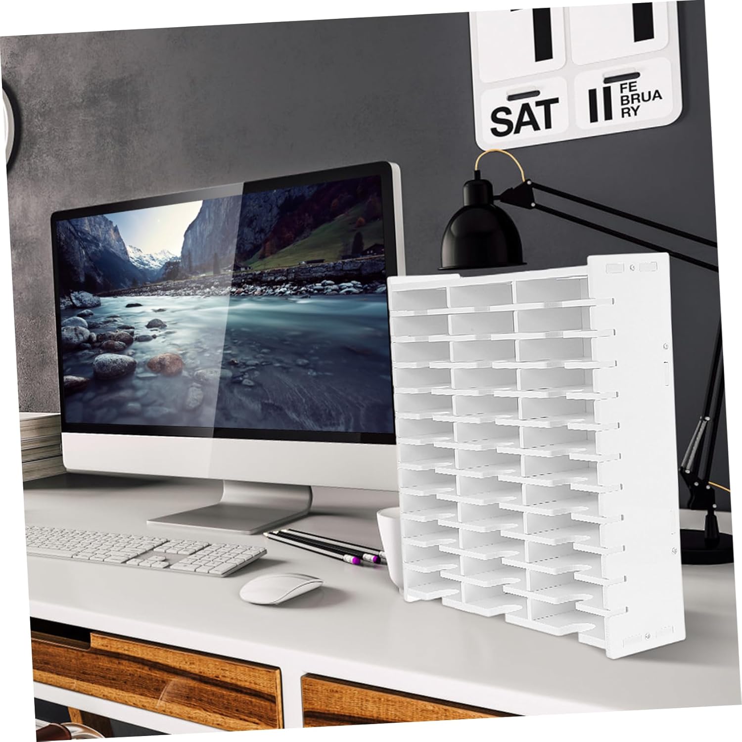 Compact Multi-grid Cd Storage Holder for Discs and Ink Pads Lightweight Organizer Box for Slots for Remote Controls and