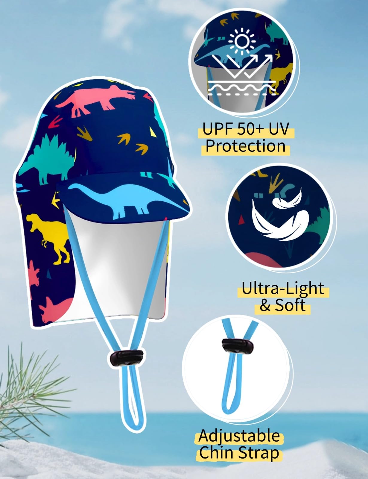 weVSwe Baby Toddler Boy Swimsuit Long Sleeve Baby Swimwear UPF 50+ Sun Protection Rash Guard Swimming Costume with Crotch Zipper 0-3 Years — view 50