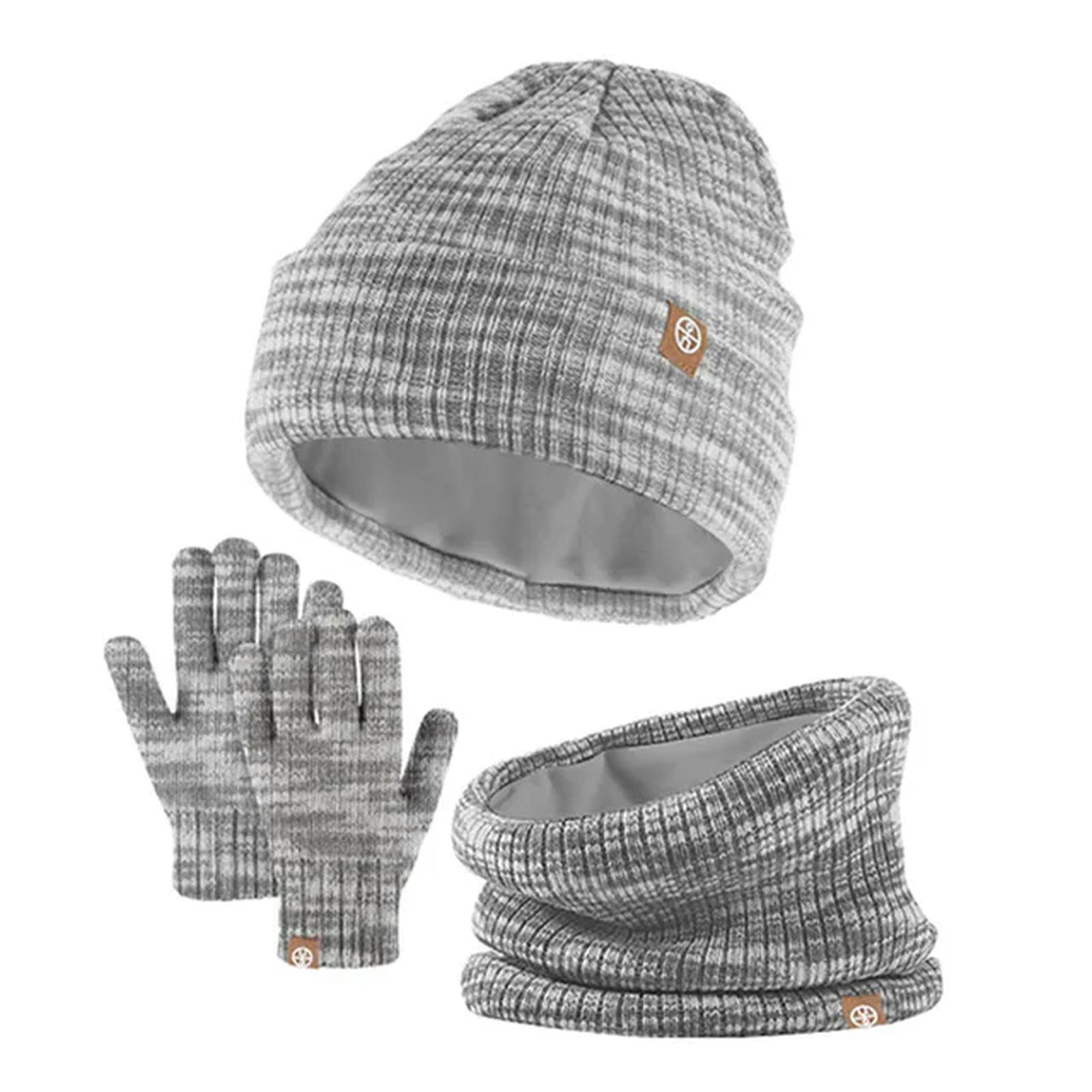 Set de gorro bufanda guantes para niños con pantalla táctil de invierno 7