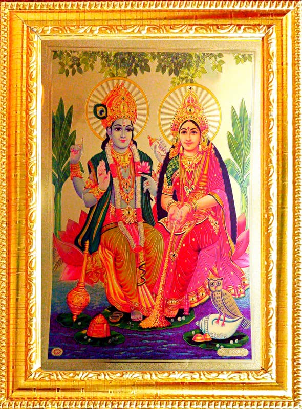 VCARTNOW Vishnu Laxmi Religious Photo Frame God Photo Frames Photo Frame For Pooja