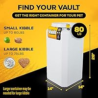 Vista 2 de Gamma2 Vittles Vault Contenedores de almacenamiento de alimentos para mascotas, contenedor sellado de almacenamiento de alimentos para perros
