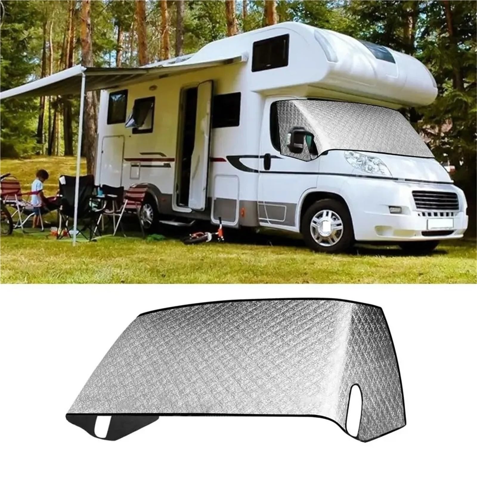 Parasoles Coche para Ford E450 Clase C 1997-2022, Cubierta De Nieve para Ventana RV, Parasol Delantero, Accesorios para Autocaravana, Parabrisas