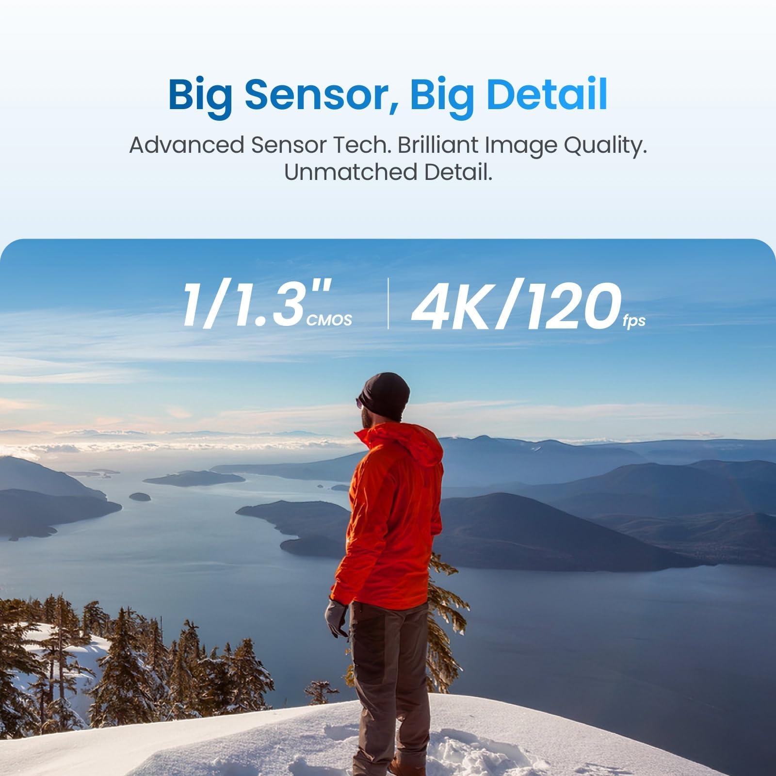 Xtra Action Camera, 1/1.3" Sensor & 4K Cinematic Video, Hyper Stabilization, Waterproof Camera to 52 Ft, 3-Hour Battery, Universal Quick Mount, Vlogging Camera for Adventure Photography