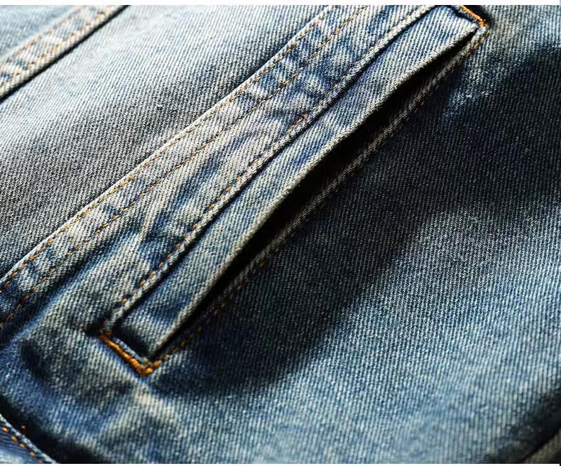 Veste en jean utility pour homme avec multi-pockets blouson