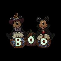Vista 5 de Enesco Disney Traditions by Jim Shore - Figura de Halloween de Mickey y Minnie Mouse, 7.25 pulgadas, multicolor