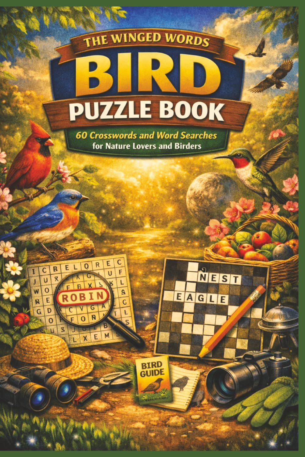 The Winged Words Bird Puzzle Book: 60 Crosswords and Word Searches for Nature Lovers and Birders