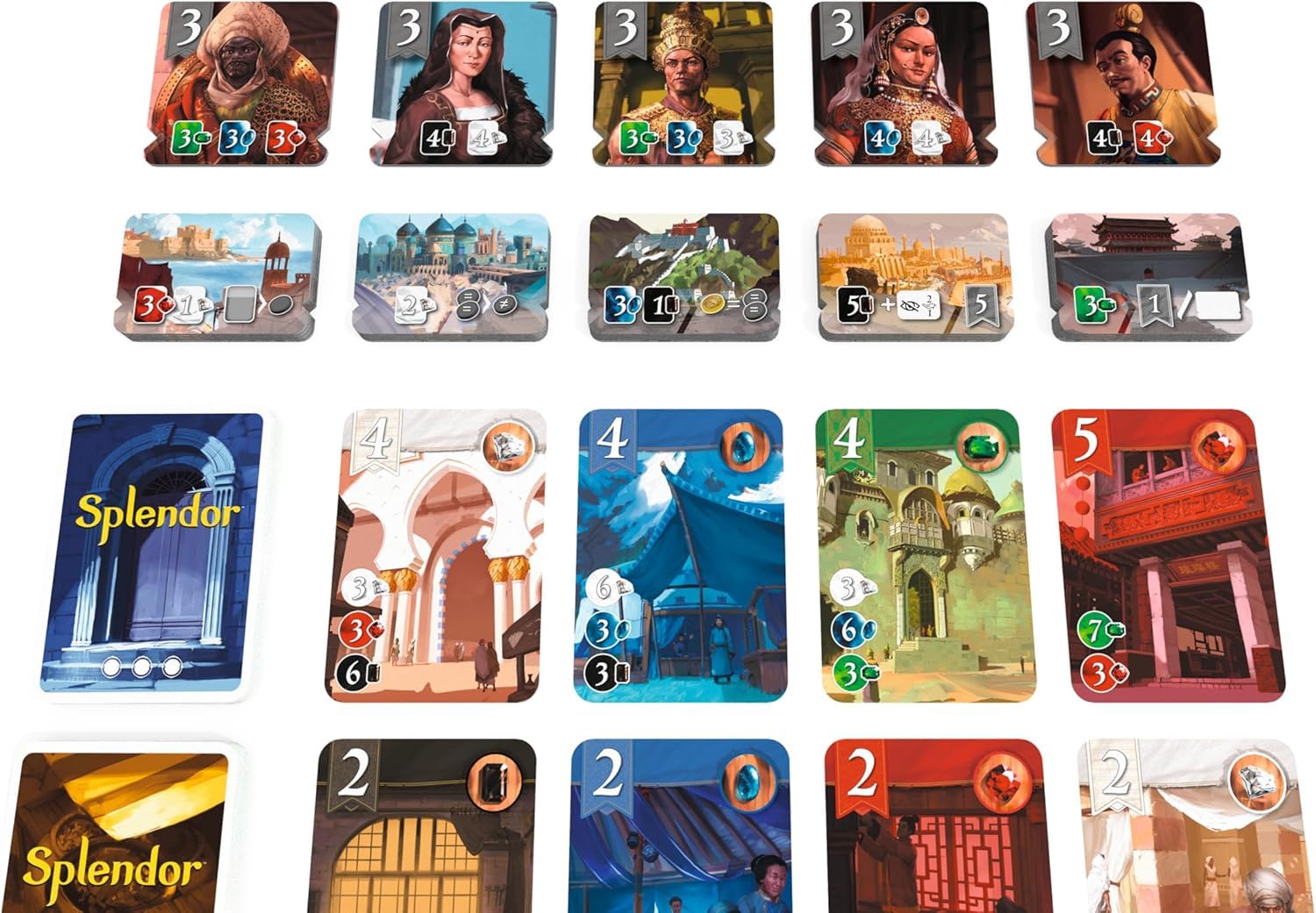 Splendor: Jedwabny Szlak (FR) - Rozszerzenie - Jeu de Cartes - Ponad 10-2 do 4 graczy - 30 do 45 min - Un jeu de Space Cowboys