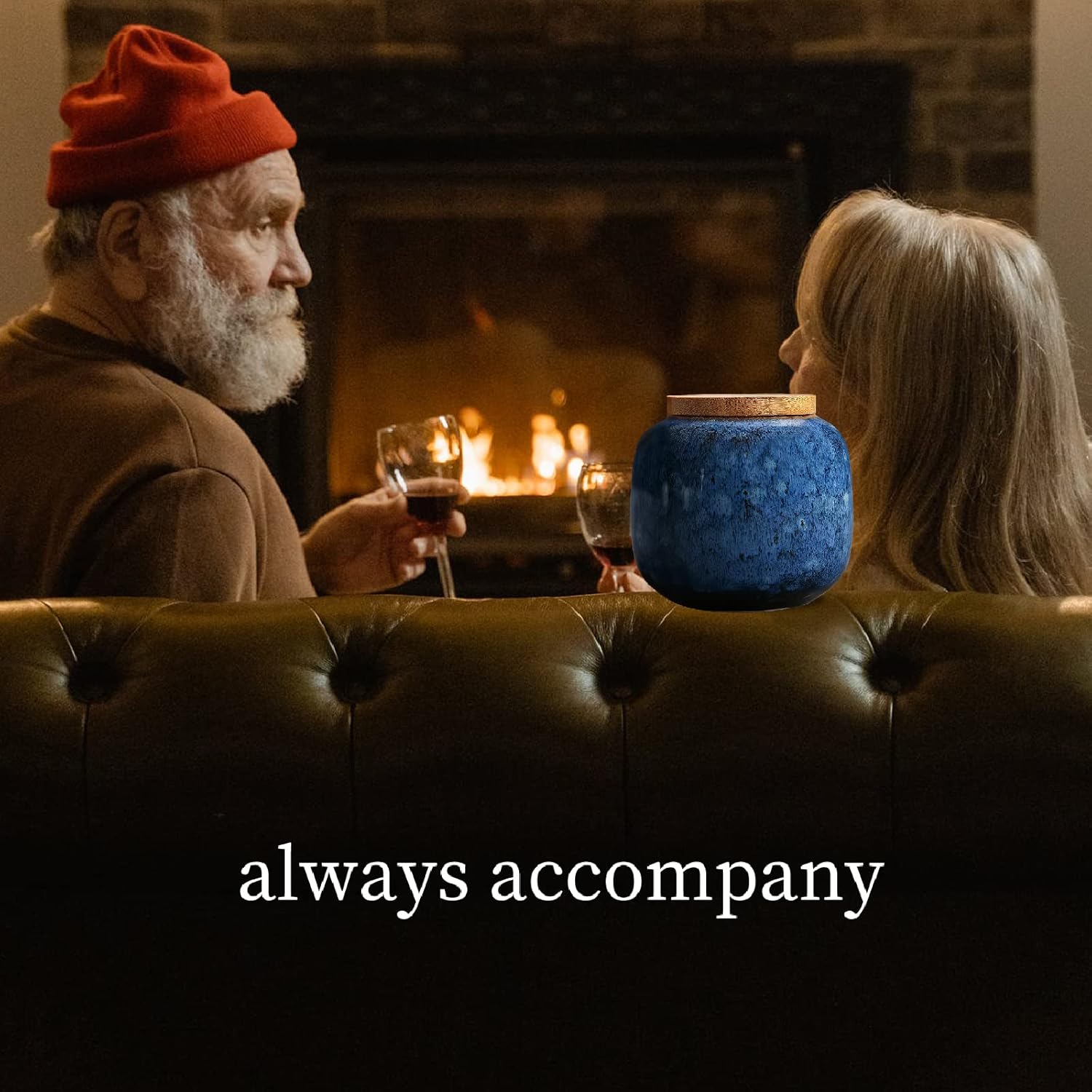 Small Urn for Human Ashes - Blue Ceramic Decorative Token Funeral Mini Urns,2.5 inches Memoria urn Hold 8 Cubic inches, for Adult, Child, and Pets - Qnty 1 - Image 7