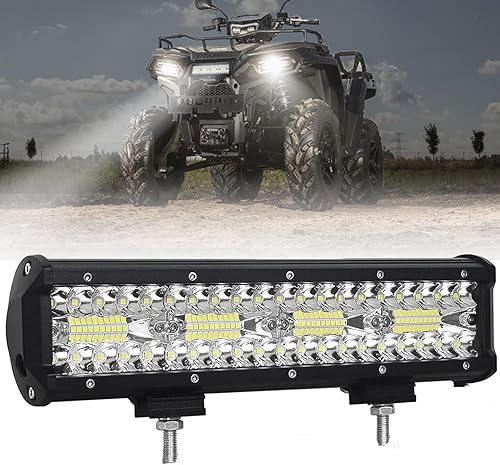 Barra de luz LED ATV de 12 pulgadas, impermeable, para trabajo todoterreno, luz de inundación para Jeep Wrangler, 4Runner, camión, ATV, UTV, Go Cart