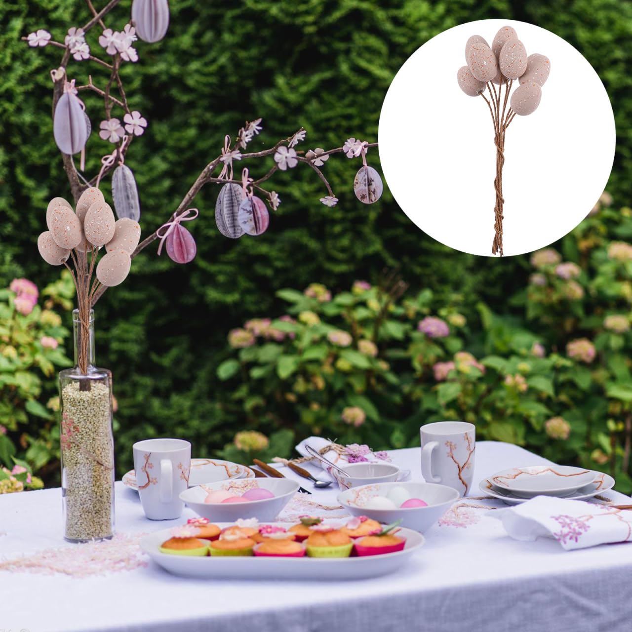 jojofuny 27pcs Easter Spotted Decoration Branches Easter Party Celebration Decor Spring Floral Picks Artificial Tree Ornaments Arrangement Supplies - Image 4