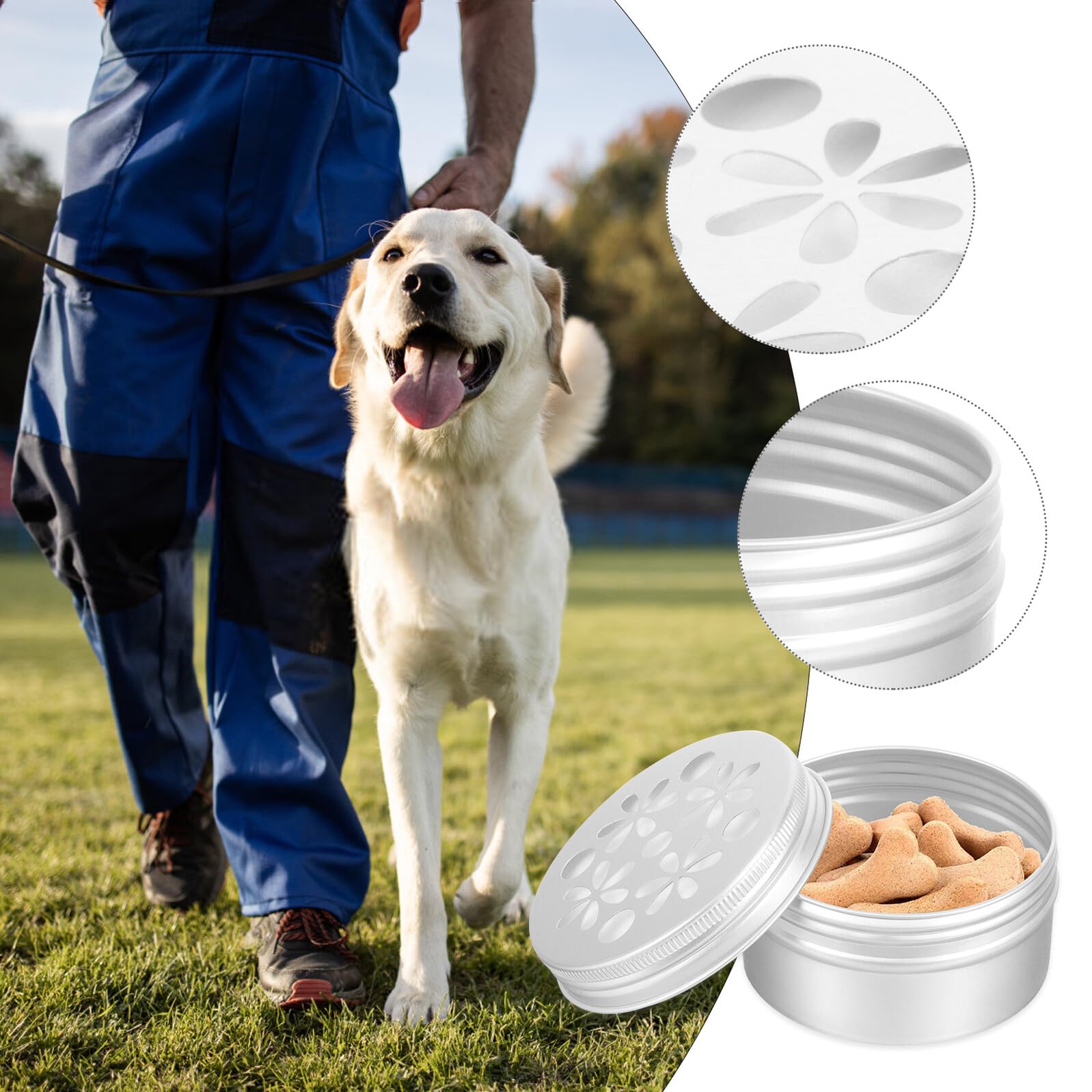 GALPADA 10 Piezas Cajas de Aroma para Adiestramiento Canino Equipo de Adiestramiento Canino Latas Metálicas Tapa para Perros para Entrenamiento de Olfato