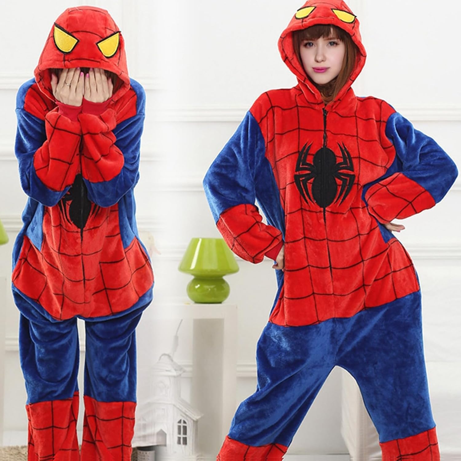 Onesie Pajamas Unisex Adult for Women Men Animal Costume Cute Onesies Flannel Cartoon Cosplay Halloween Sleepwear - Image 6