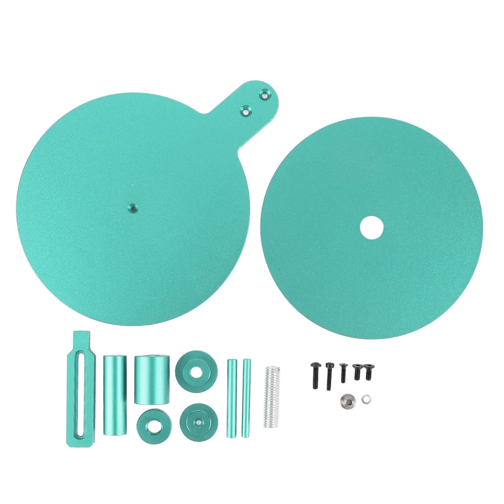 Rosvola Kit de Pegado de Neumáticos para Coche RC, Herramientas de (Cyan) | Construcción metálica, rodillo de presión ajustable, versátil para ejes 1/18-1/8, fácil de usar