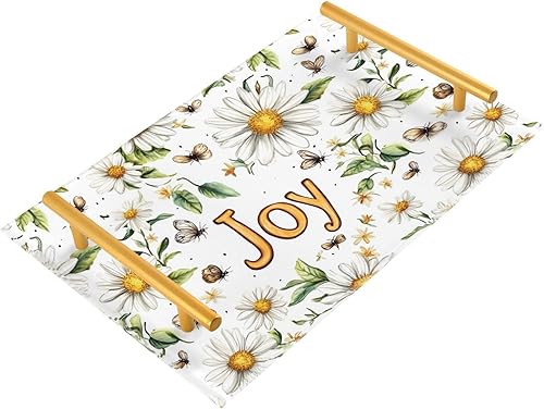 Miniatura 8 de Retro Lily of The Valley White Vanity Trays Coffee Table Tray Bathroom Counter Organizer for Bathroom Countertop Retro Lily of the Valley