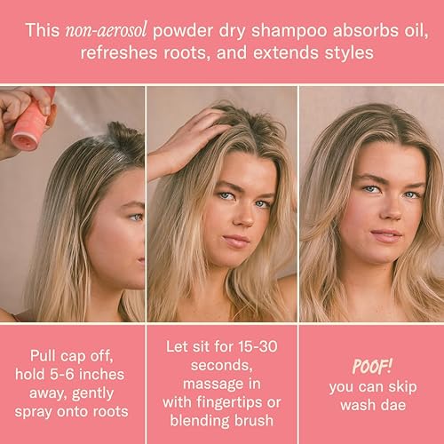 Miniatura 4 de DAE Champú en polvo seco Fairy Duster - Ingredientes naturales sin aerosol, absorbe aceite y refresca las raíces