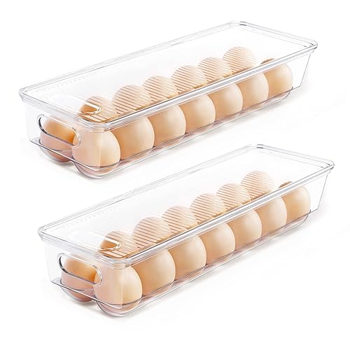 Best Kitchen Organizers for Fridge Clear Plastic Egg Holder