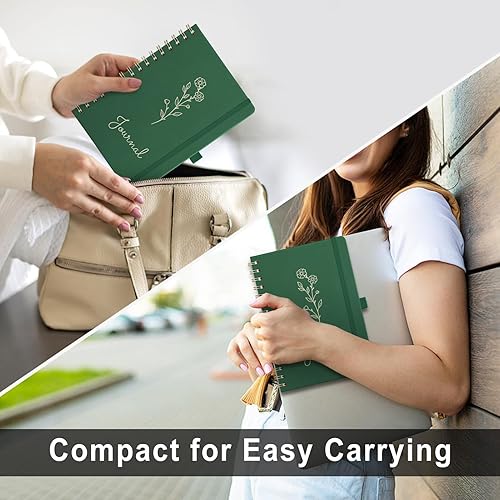 Miniatura 12 de EMSHOI Diario de puntos y viñetas – Cuaderno espiral de cuadrícula de puntos de 8.5 x 11 pulgadas, cuaderno de puntos grande A4, papel grueso