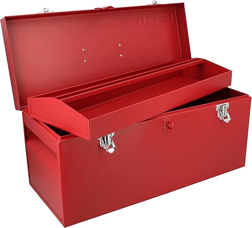 Miniatura 3 de URREA Caja de almacenamiento D6 Caja de herramientas D6 Caja de herramientas de 20 x 8 x 9 pulgadas con pestillo metálico cromado y mango de PVC