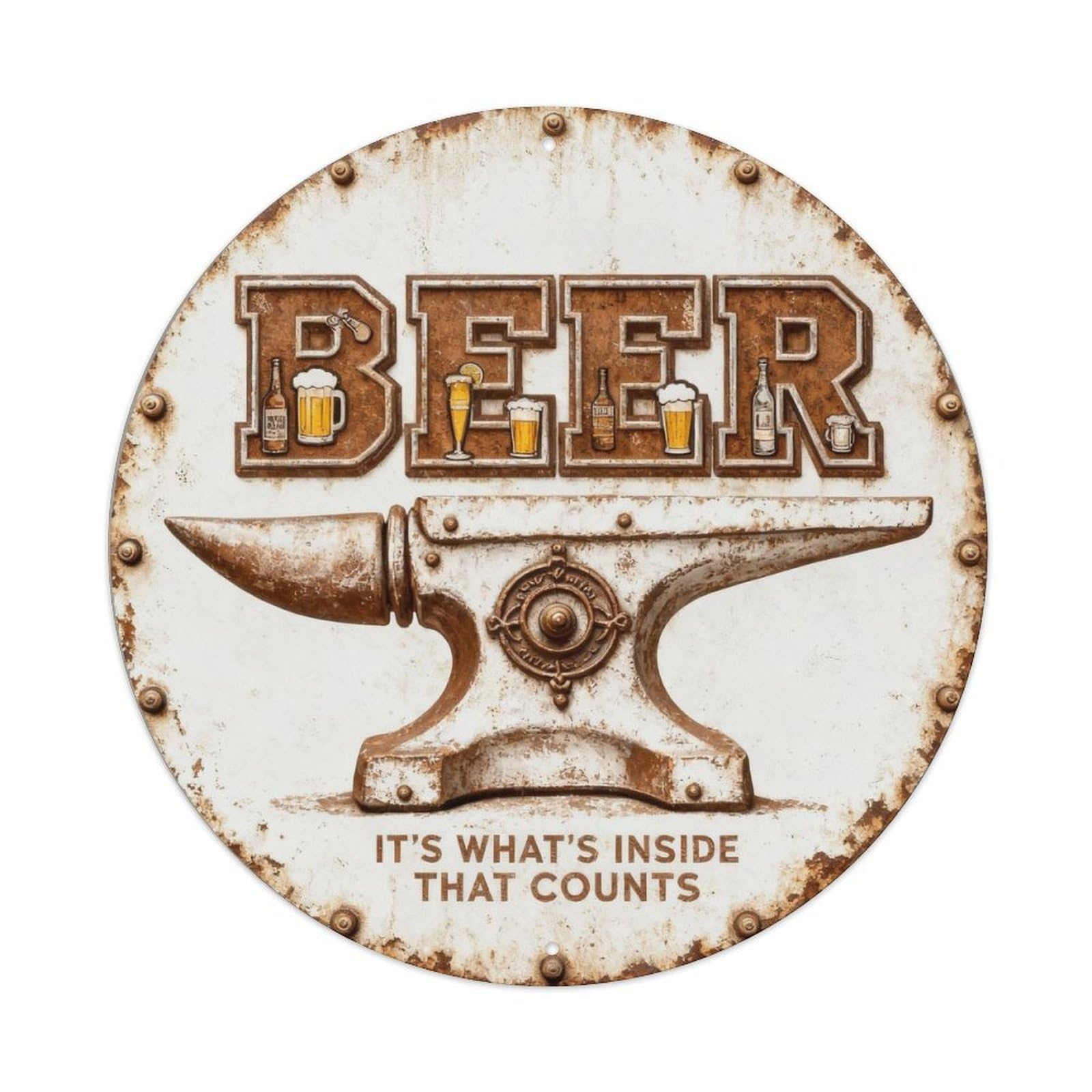 It's What's Inside That Counts Metal Tin Sign Plaque