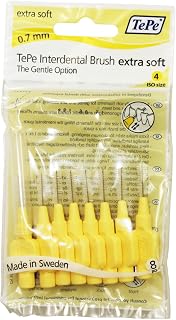 TePe Extra Soft Interdental Brushes (0.7mm Yellow) by Tepe